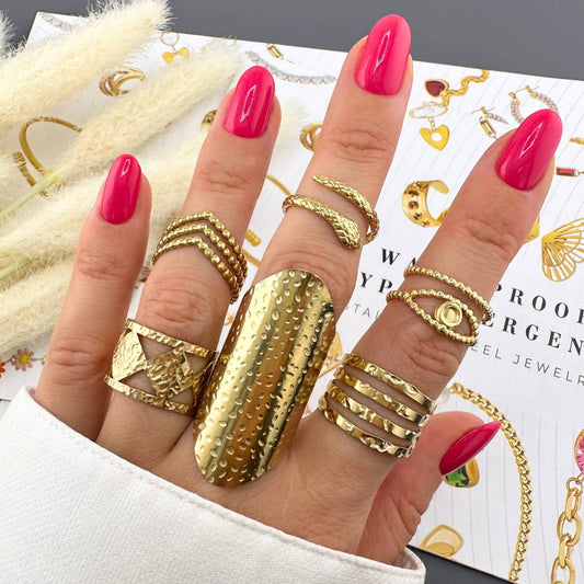 18K Gold Plated Steel Snake Ring, Longevity