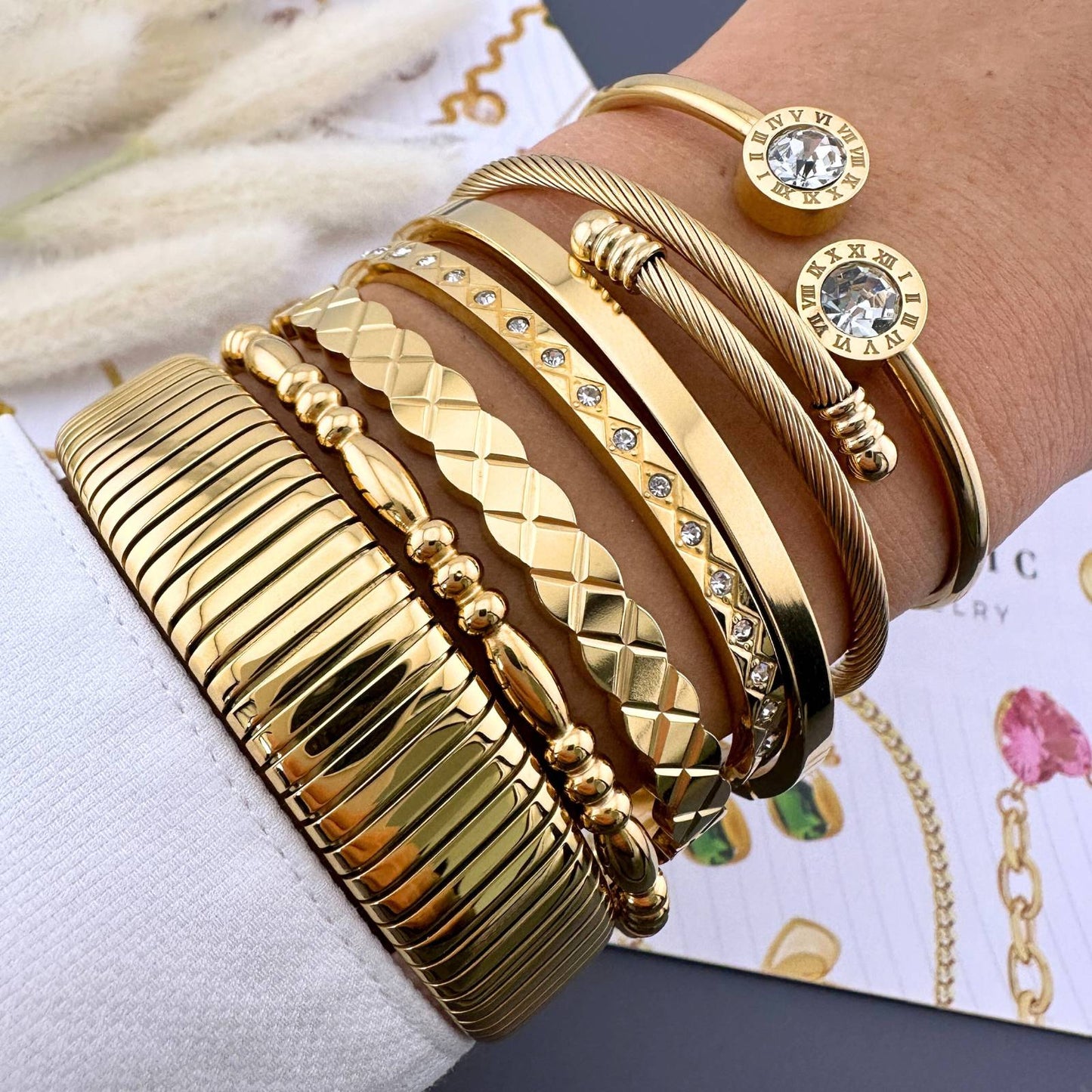 Bracelet, 18K Gold Plated Steel - GREEN LIFE CYPRUS