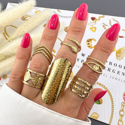 18K Gold Plated Steel Snake Ring, Longevity