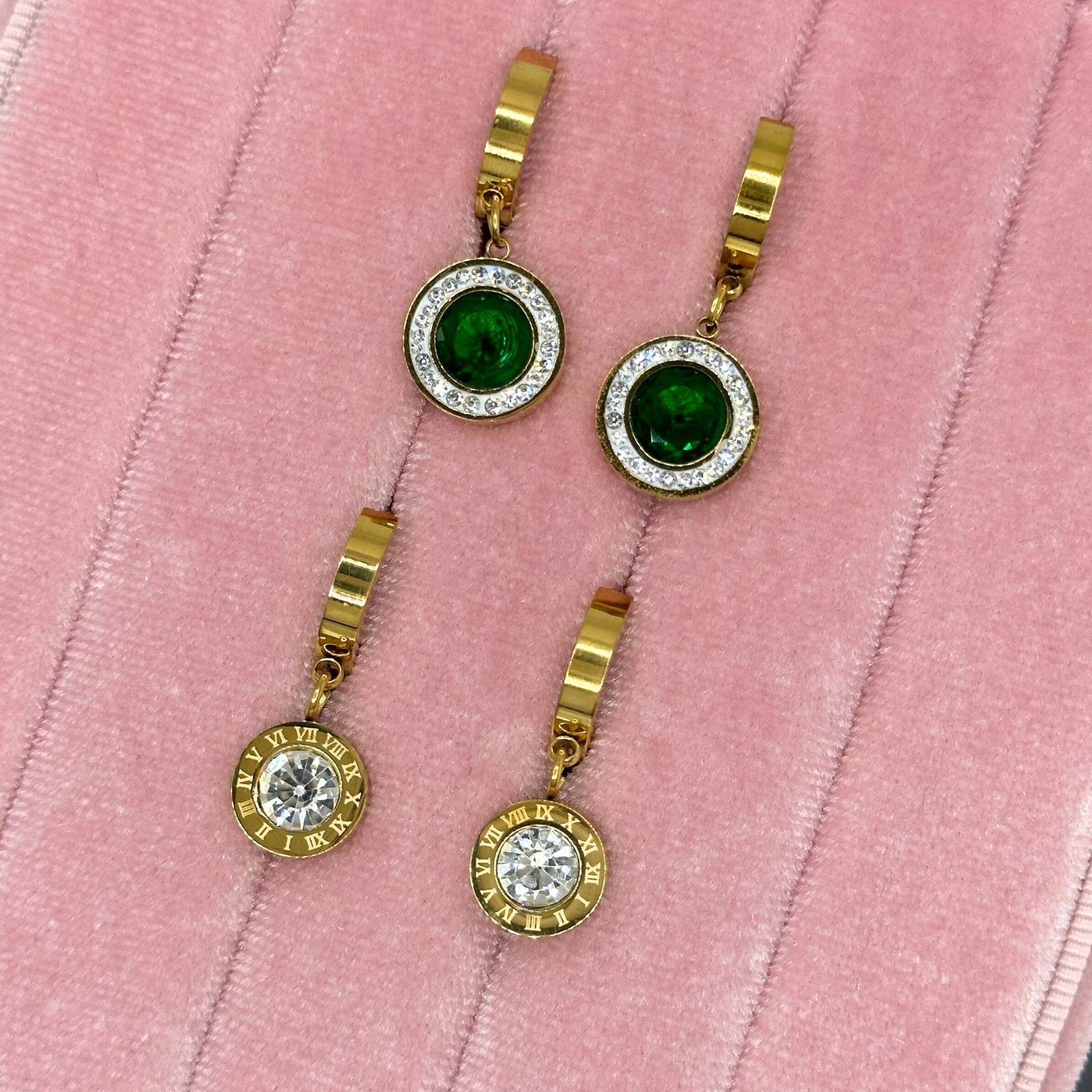 Glozzo 18K Gold Plated Steel Earrings – Timeless Radiance ✨ - GREEN LIFE CYPRUS