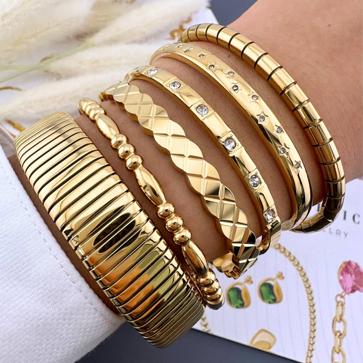 Bracelet, 18K Gold Plated Steel - GREEN LIFE CYPRUS