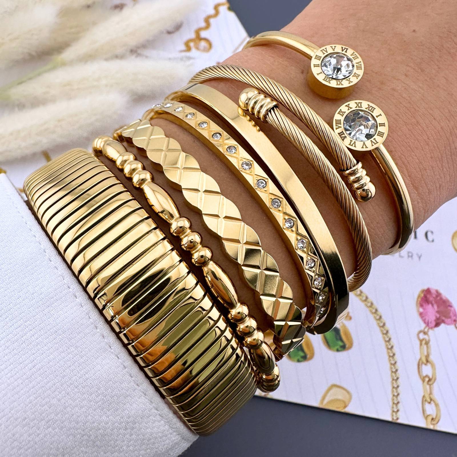 Bracelet, 18K Gold Plated Steel - GREEN LIFE CYPRUS