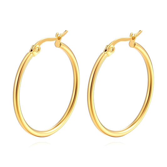 Earrings, 18K Gold Plated Steel - GREEN LIFE CYPRUS