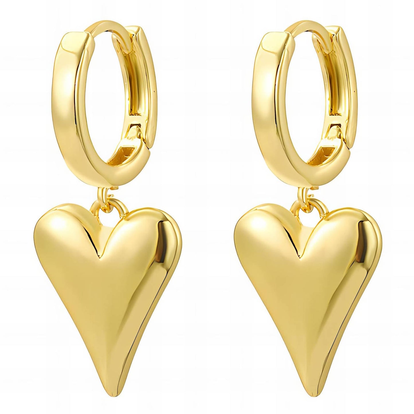 Hearts" Earrings, 18K Gold Plated Steel - GREEN LIFE CYPRUS