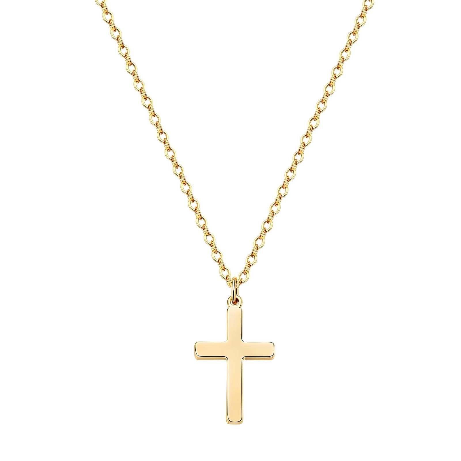 ✨ “Crosses” Necklace – 18K Gold Plated Steel ✨ - GREEN LIFE CYPRUS