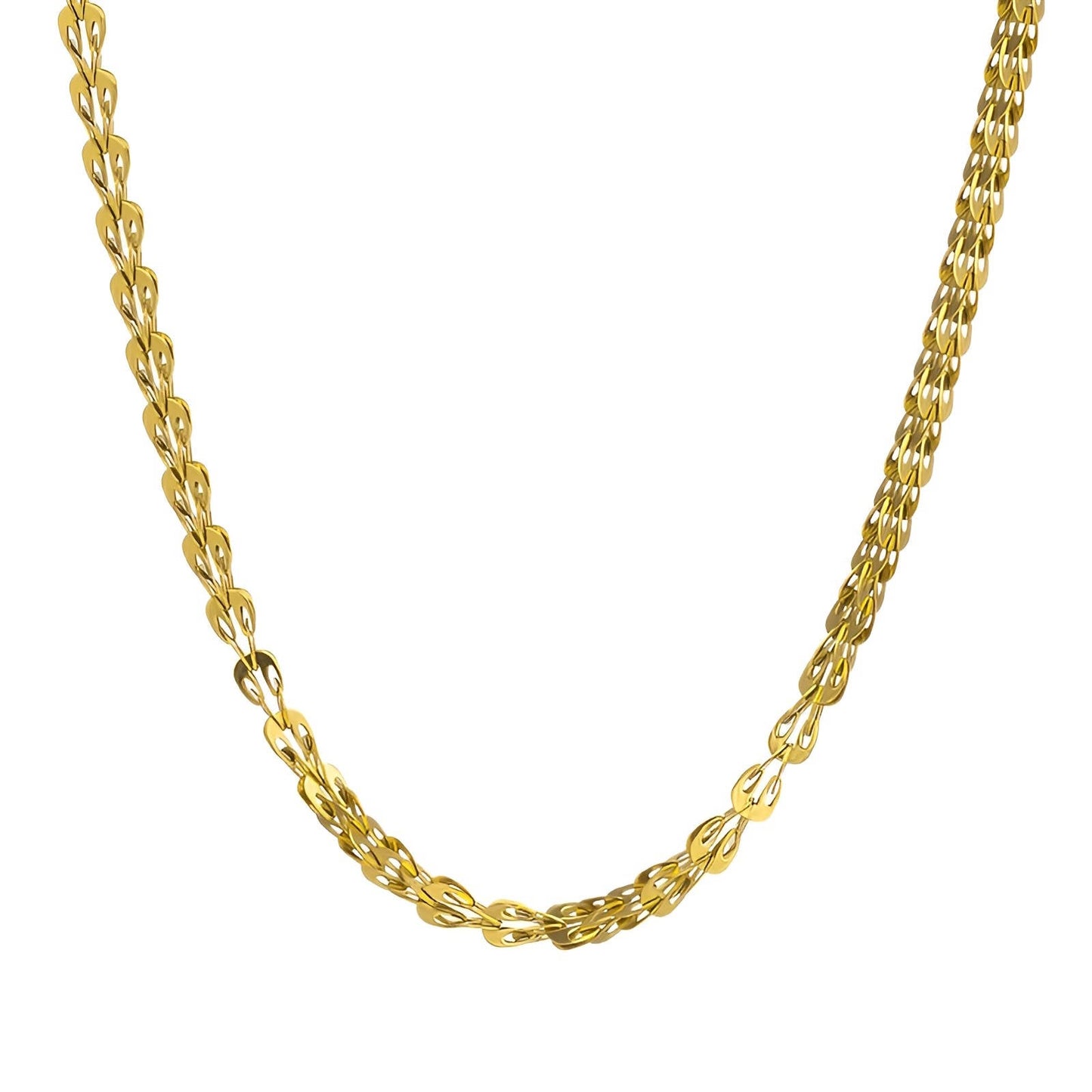 18K Gold Plated Steel Chain Necklace, Longevity - GREEN LIFE CYPRUS