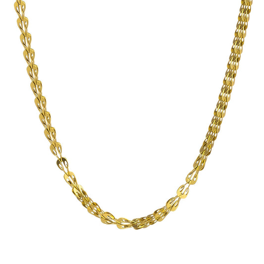 18K Gold Plated Steel Chain Necklace, Longevity - GREEN LIFE CYPRUS