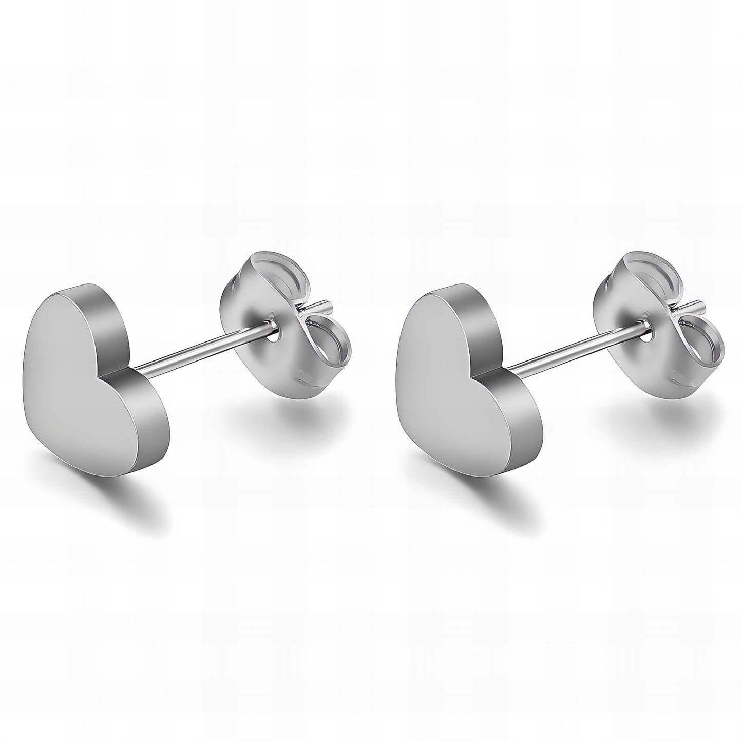 Hearts Earrings, Stainless Steel - GREEN LIFE CYPRUS