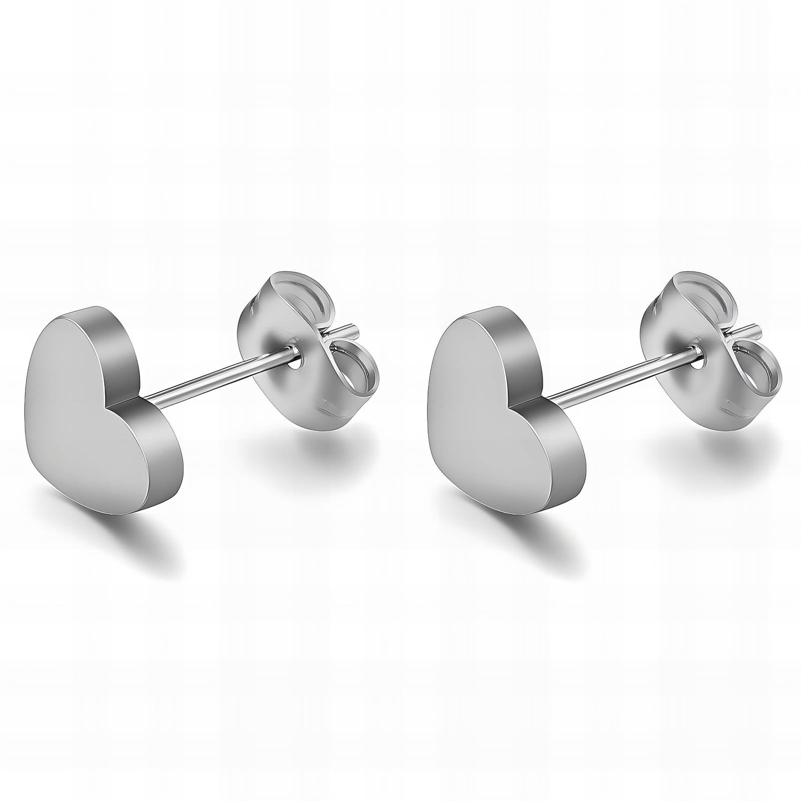 Hearts Earrings, Stainless Steel - GREEN LIFE CYPRUS