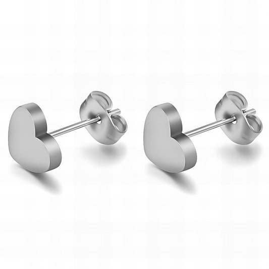 Hearts Earrings, Stainless Steel - GREEN LIFE CYPRUS