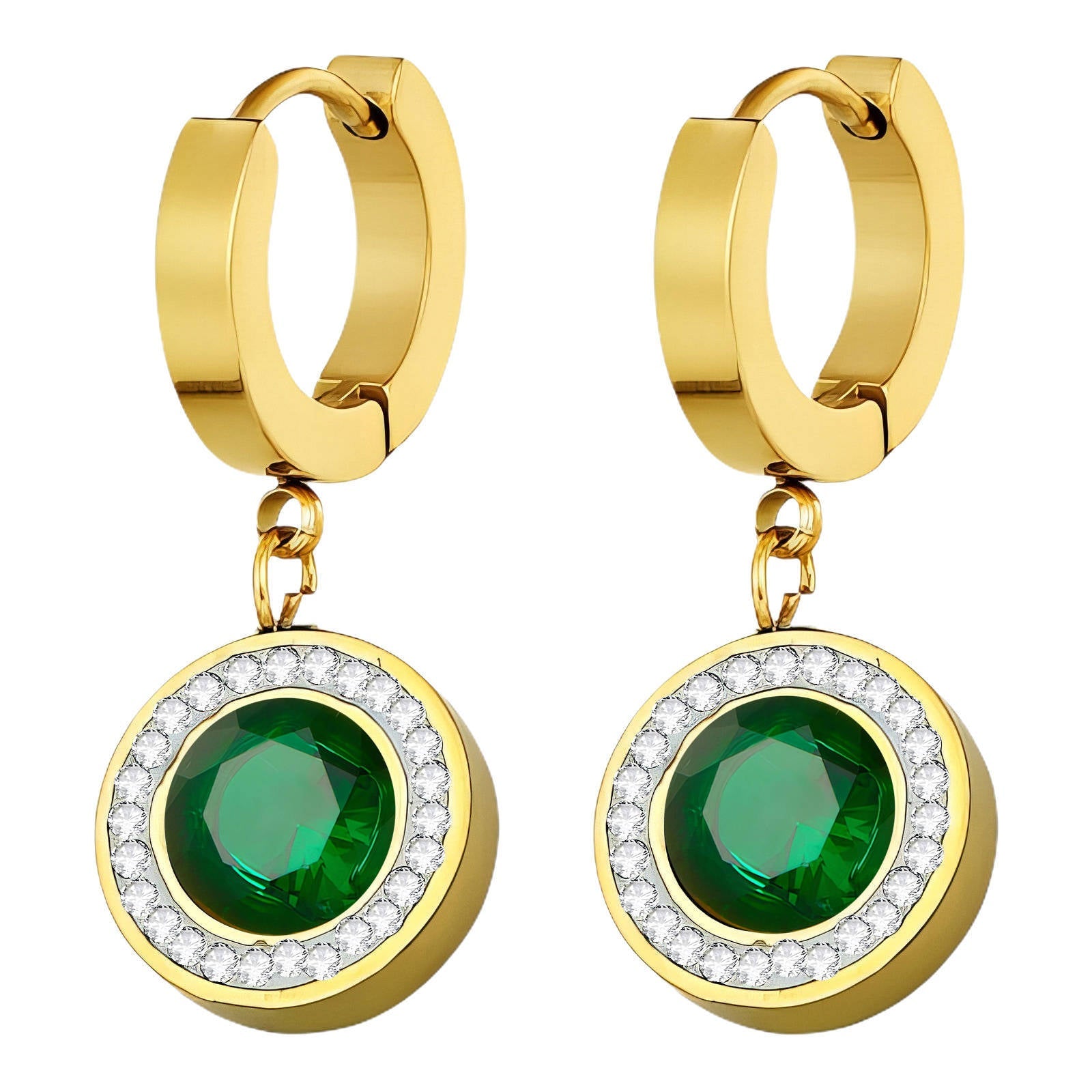 Glozzo 18K Gold Plated Steel Earrings – Timeless Radiance ✨ - GREEN LIFE CYPRUS