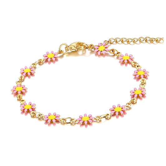 Flower Meadow Bracelet, 18K Gold Plated Steel - GREEN LIFE CYPRUS