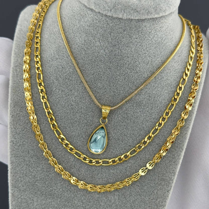 18K Gold Plated Steel Chain Necklace, Longevity - GREEN LIFE CYPRUS