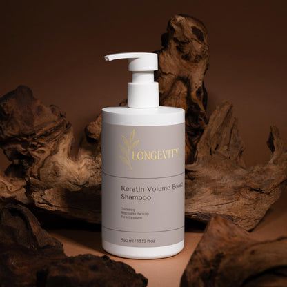 Longevity, Keratin Volume Boost Shampoo, 390 ml / 13.19 fl oz - GREEN LIFE CYPRUS