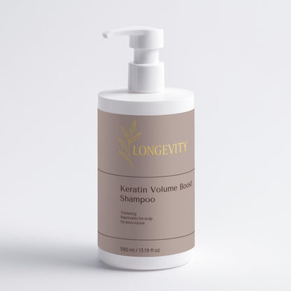 Longevity, Keratin Volume Boost Shampoo, 390 ml / 13.19 fl oz - GREEN LIFE CYPRUS